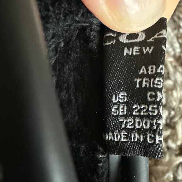 Authentic Women’s Coach Tristee Tall Black Lace Up Rain Riding Boots Size 5 B - Picture 9 of 9